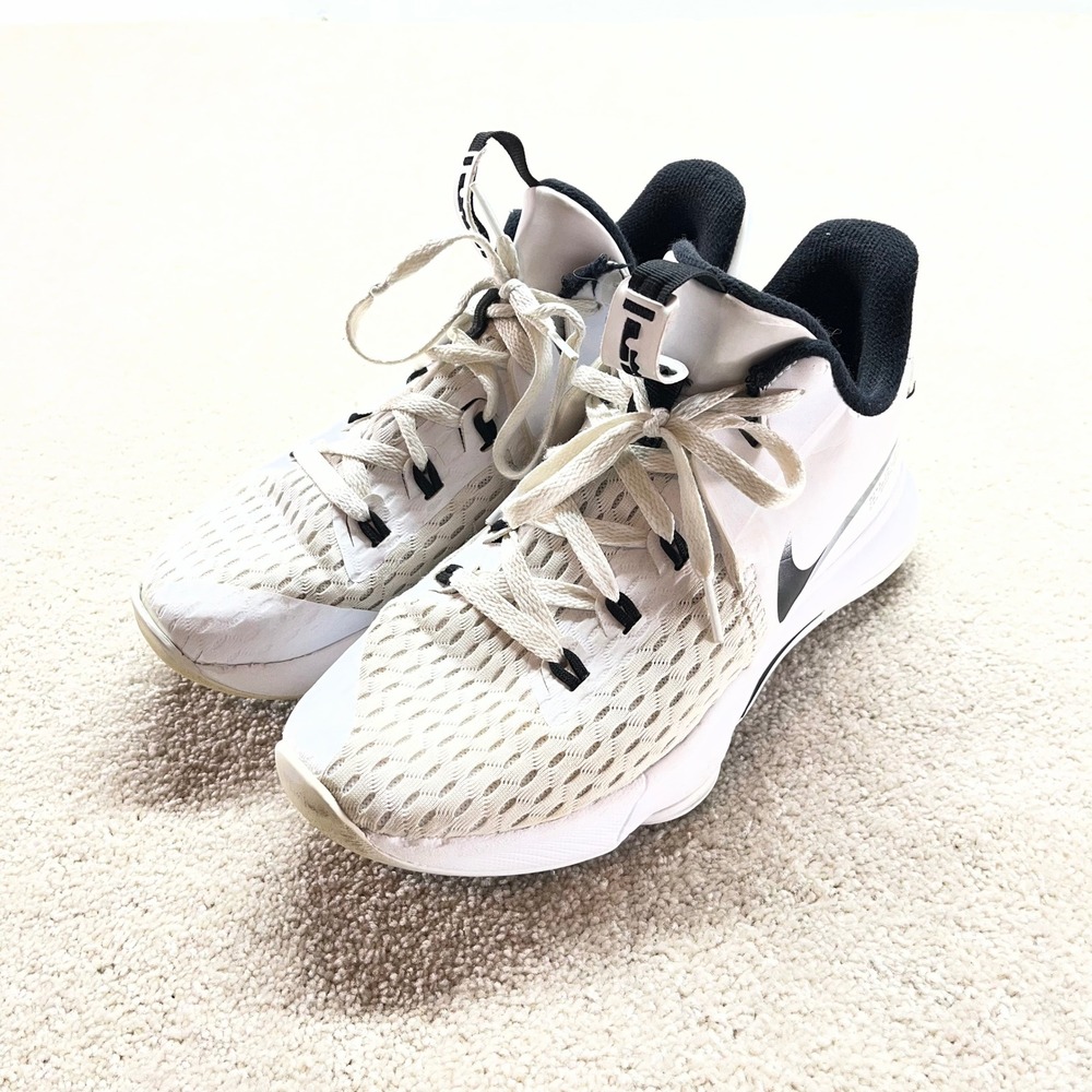 Nike LeBron Witness 5 Basketball Shoes Mens 8.5 White Black CQ9380-101